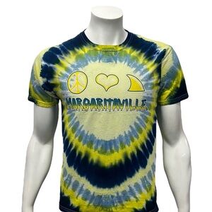 Margaritaville Jimmy Buffet Blue Yellow Tie Dye Graphic T- Shirt Size Youth XL